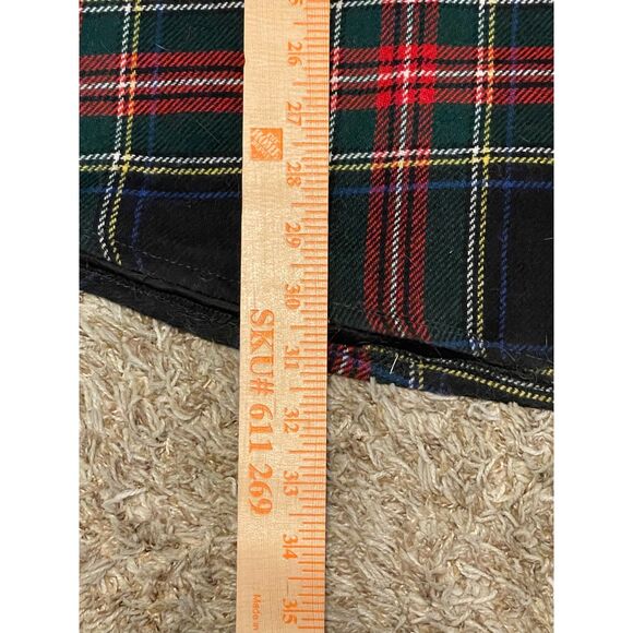 JL Colebrook Women's L Wool Blend Plaid Shirt Jacket Made USA Black Red Green - Picture 6 of 7